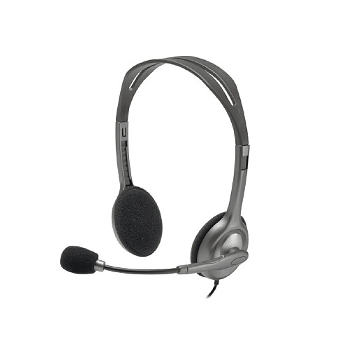 Logitech H110 Micro Casque Réduction de Bruit 3.5mm Jack Filaire Supra Auriculaire Gris