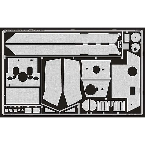 Zimmerit Panther Ausf.A late für Dragon-Bausatz 6358- 1:35e - Eduard Accessories