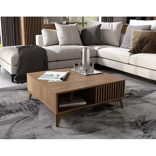 Bestmobilier Portmore - table basse - bois - 80 cm