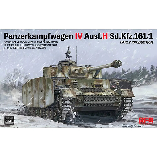 Rye Field Model Maquette Char Panzerkampfwagen Iv Ausf.h Sd.kfz.161/1 Early Production