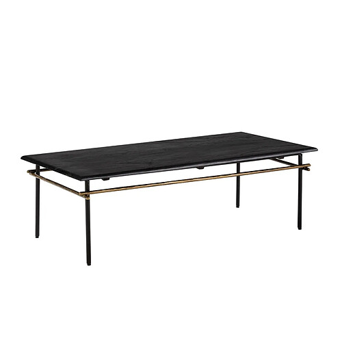 Table Basse Thai Natura Noir Doré 122 x 37 x 61 cm