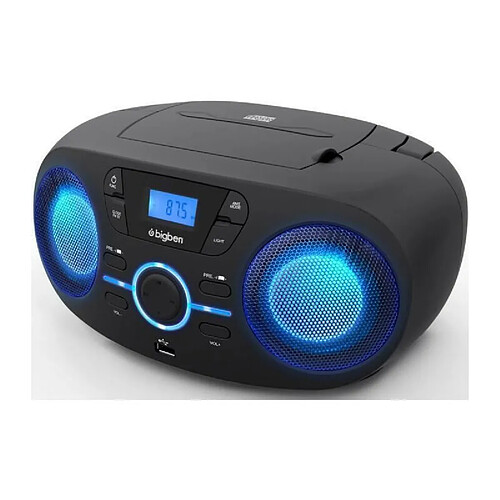 BIGBEN CD61NUSB LECTEUR CD/USB/RADIO portable avec effets lumineux - Noir