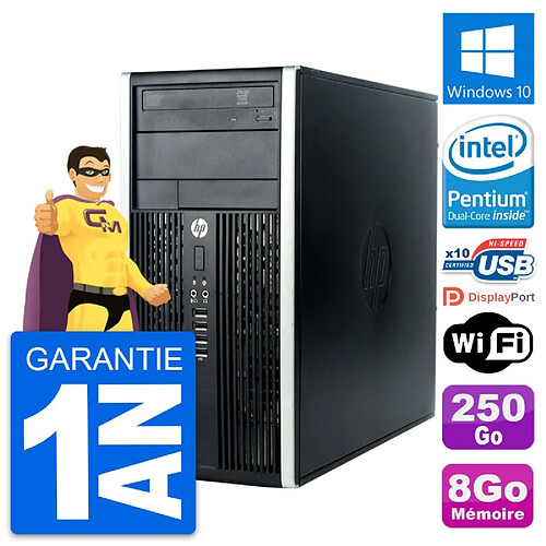 PC Tour HP Compaq Pro 6300 CMT Intel G630 RAM 8Go Disque 250Go Windows 10 Wifi · Occasion