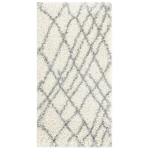 Hadorn Tapis shaggy 120x62 blanc crème Lachen Fence