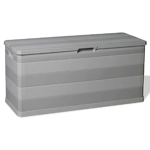 Helloshop26 Coffre boîte meuble de jardin rangement 117 x 45 x 56 cm gris 02_0013079