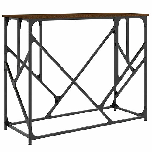 Maison Chic Table console | Meuble d'entrée | Table d'appoint chêne marron 100x40x80 cm bois d'ingénierie -GKD98701