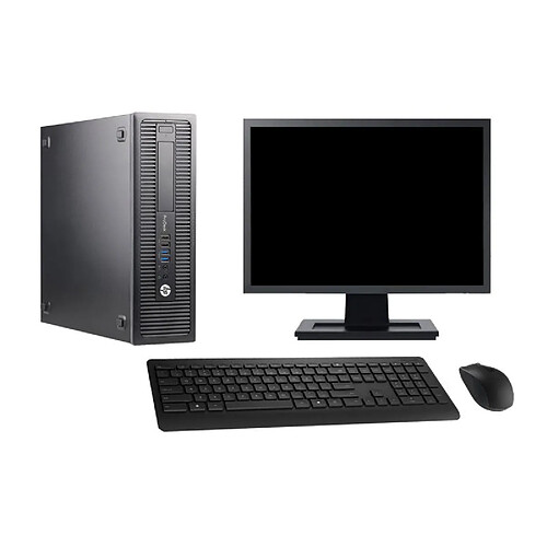 PC HP 600 G1 SFF Ecran 27" Intel Core i3-4130 RAM 32Go SSD 120Go Windows 10 Wifi · Occasion