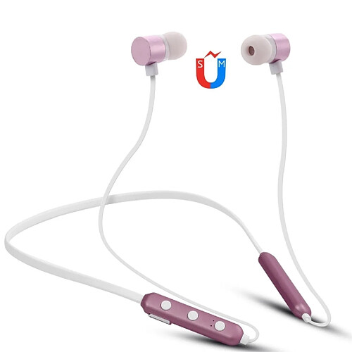 Wewoo Écouteur Bluetooth Oreillette à suspension 4.2 BT-900prise en charge de la lecturede la musiquedu volume et des réponses or rose