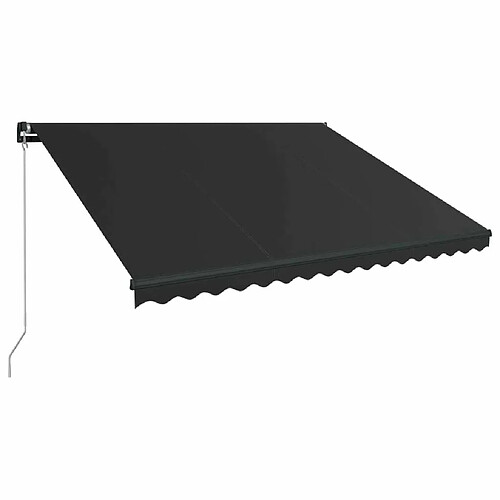 Maison Chic Auvent manuel rétractable,Store manuel de porte 400x300 cm Anthracite -GKD18547