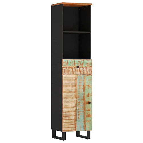 Maison Chic Armoire de salle de bain,Meuble de rangement,Meuble haut 38x33x160 cm bois massif récupération -GKD296443