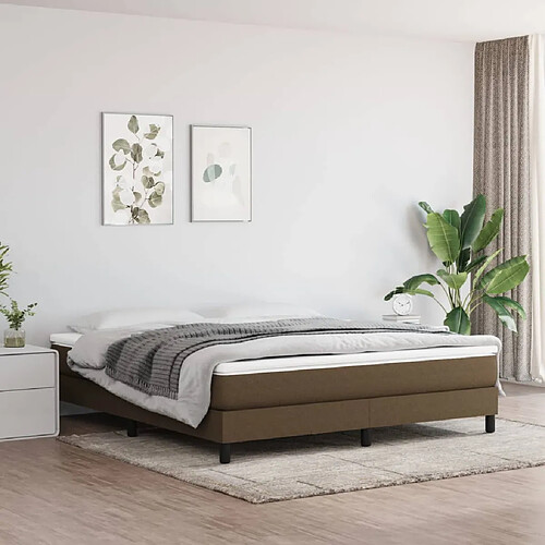 vidaXL Matelas de lit à ressorts ensachés Marron foncé 160x200x20 cm