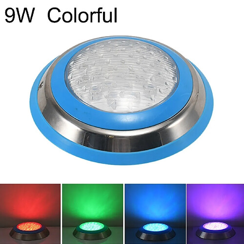 Wewoo Lumière sous-marine de paysage de de piscine murale en acier inoxydable 9W LED colorée