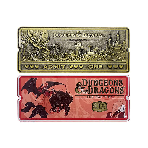 Fanattik Dungeons & Dragons : The Cartoon - Réplique 40th Anniversary Rollercoaster Ticket Limited Edition