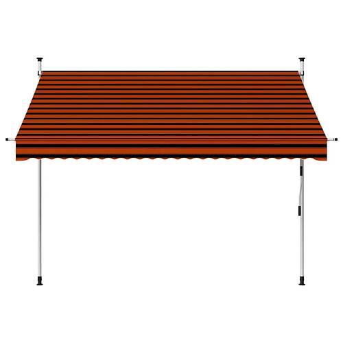 Maison Chic Auvent manuel rétractable,Store manuel de porte 250 cm Orange et marron -GKD32347