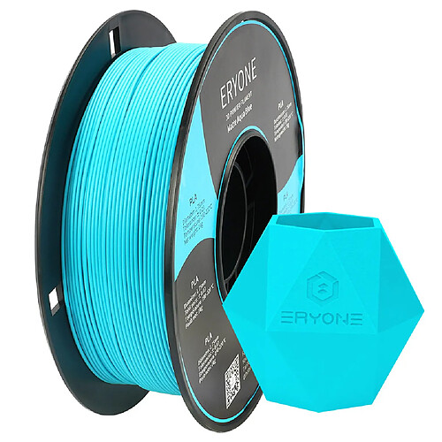 None Filament PLA mat ERYONE pour imprimante 3D 1,75 mm Tolérance 0,03 mm 1 kg (2,2 lb)/bobine - Bleu aqua