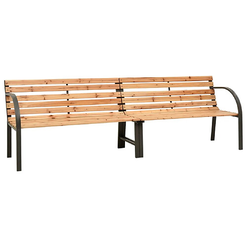 vidaXL Banc double de jardin 225 cm Bois de sapin massif