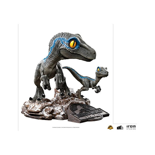 IRON STUDIOS Jurassic World Le Monde d'après - Figurine Mini Co. PVC Blue and Beta 13 cm