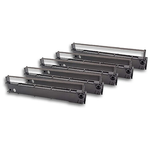 5 x bande d'encrage vhbw de type SP800 pour imprimante matricielle Wincor Nixdorf 3100, C1200 CT, Highprint 3100, P 500, SP 500, T1200 CT.