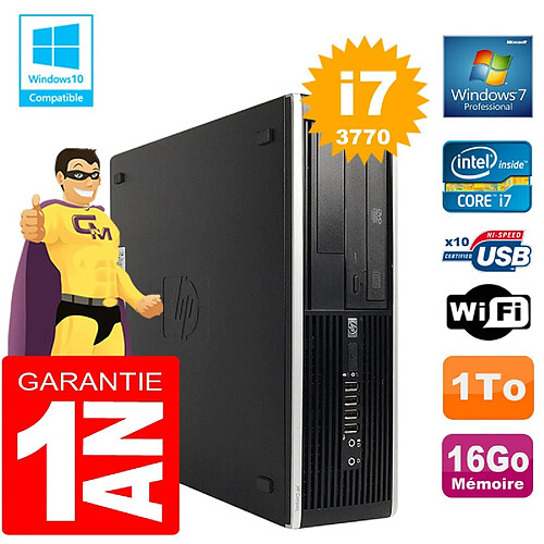 PC HP Compaq 8300 SFF Core I7-3770 Ram 16Go Disque 1 To Graveur DVD Wifi W7 · Occasion