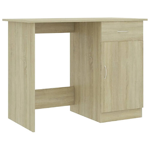 Maison Chic Bureau,Table de travail,bureau de travail pour chambre Chêne sonoma 100 x 50 x 76 cm Aggloméré -GKD27997