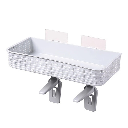 Wewoo Étagère Salle De Bains De Stockage Toilette Panier De De Multi-usages Pâte Sans Ongles Forte Cuisine Boîte De Rangement En Plastique Gris Bleu