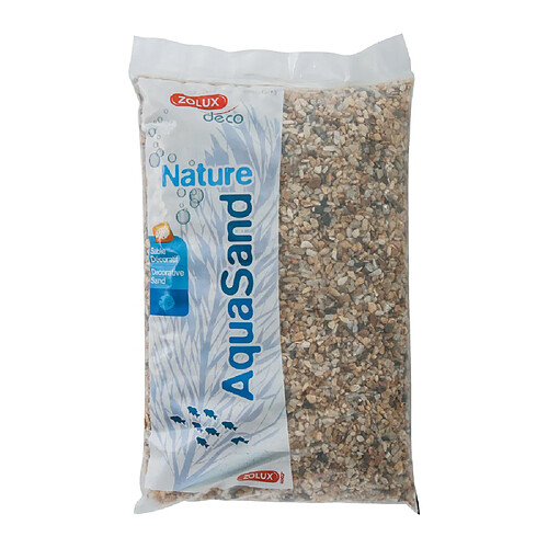 ZOLUX Sol décoratif Aquasand naturel quartz gros 5kg.