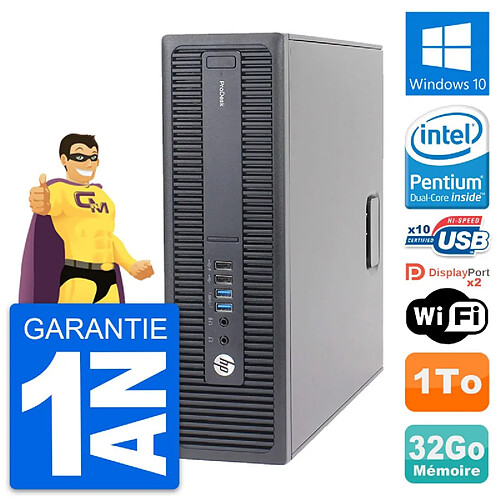 PC HP ProDesk 600 G2 SFF Intel G4400 RAM 32Go Disque Dur 1To Windows 10 Wifi · Occasion