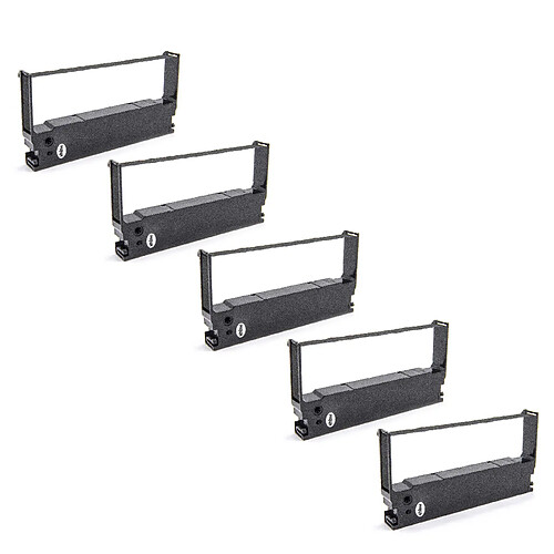 5 x ruban, ruban en nylon, bande d'encrage vhbw de type ERC-32, C43S015371 pour imprimante matricielle Panasonic 5000, Epos JS 5000.