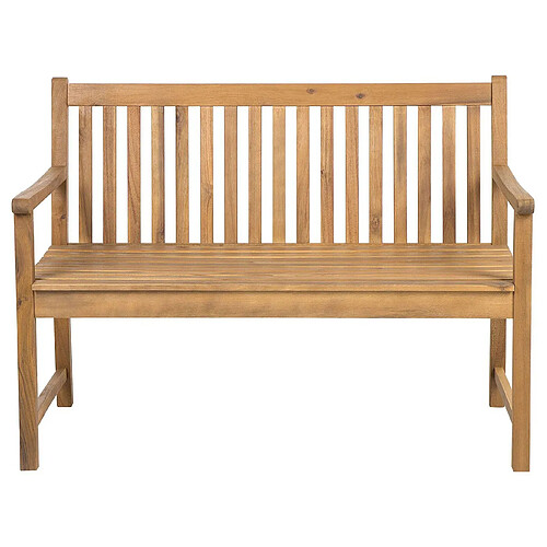 Beliani Banc Bois d'acacia certifié 120 cm Bois clair VIVARA