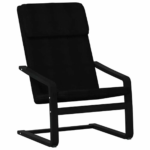 Maison Chic Chaise de relaxation | Fauteuil relax Noir Tissu -GKD68617