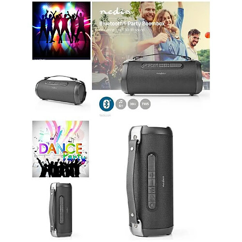 NEDIS SONO PORTABLE PARTY PACK 2 ENCEINTES BLUETOOTH 2.0 150W RMS MOBILE TWS USB IPX5 MSD ETANCHE FONCT SIRI GOOGLE