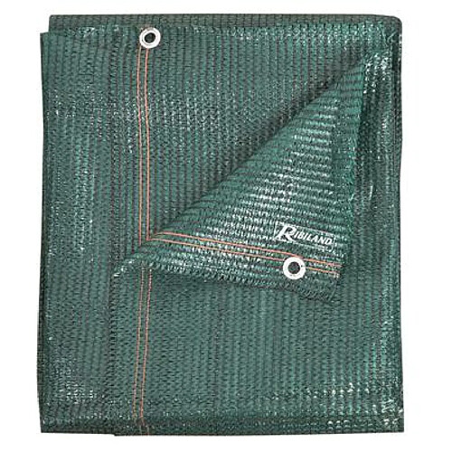 Ribimex Brise-vue 1.5x10 m 220 gr/m2 vert foncé occultation 95%