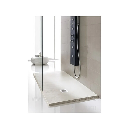 Degeo Receveur de douche souple extra plat Anthracite 140 X 100