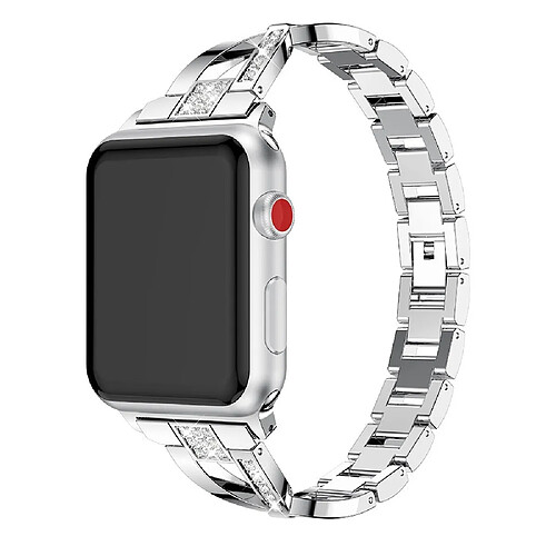 Wewoo Bracelet pour montre connectée Fitbit Versa / Fitbit 2 / Fitbit Lite Edition métallique universel en forme de X ruban