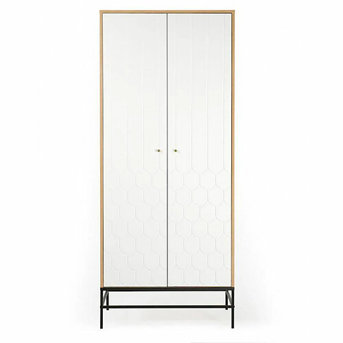 Paris Prix Armoire 2 Portes Design Lia 190cm Blanc