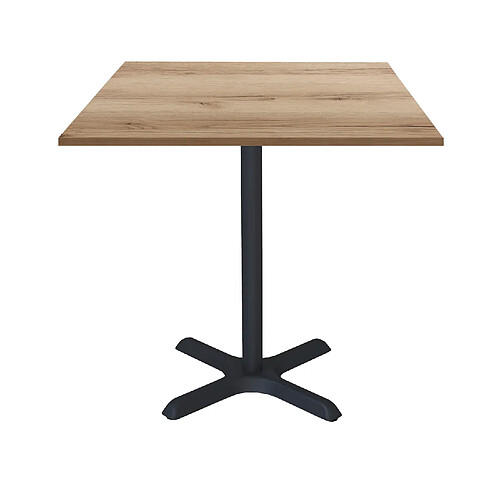 Restootab Table 70x70cm - modèle Dina chêne delano