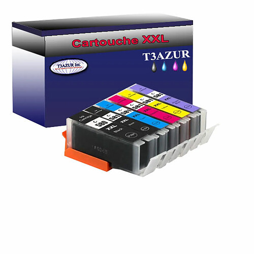 T3Azur 6x Canon PGI580XL -Compatible