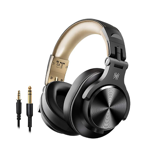 Chrono Casque sans fil sur l'oreille, casque Bluetooth stéréo Hi-Fi avec port de partage, avec microphone antibruit casque de jeu (noir)