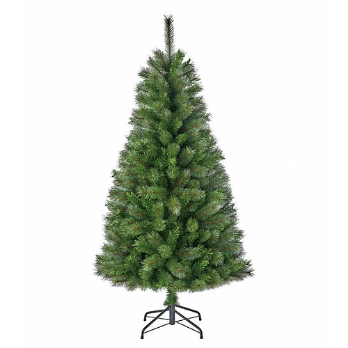 L'Héritier Du Temps Sapin Artificiel Arbre de Noël sur Pied à Poser Joliment Fourni Branches et Epines en Synthétique et Métal 74x74x120cm