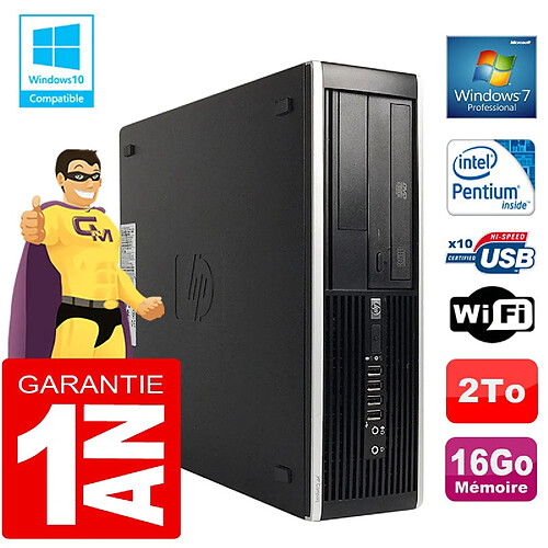 PC HP Compaq 8300 SFF Intel G850 Ram 16Go Disque 2 To Graveur DVD Wifi W7 · Occasion