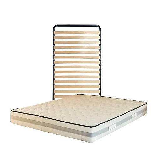 King Of Dreams Matelas 80x200 + Sommier + pieds + Oreiller Mémoire + Protège Matelas Offerts Mémoire de Forme 23 cm Ferme