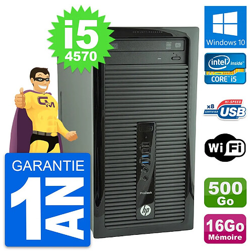 PC Tour HP ProDesk 400 G1 Intel i5-4570 RAM 16Go Disque 500Go Windows 10 Wifi · Occasion