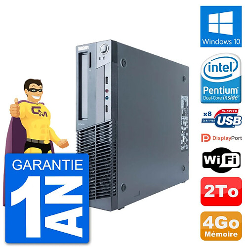 PC Lenovo M91p SFF Intel G630 RAM 4Go Disque Dur 2To Windows 10 Wifi · Occasion