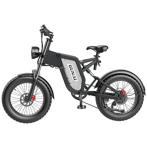 Vélo Électrique GUNAI Mx25 1000W 48V 25Ah 20"*4.0 Gros Pneus Shimano 7 Vitesses - Noir