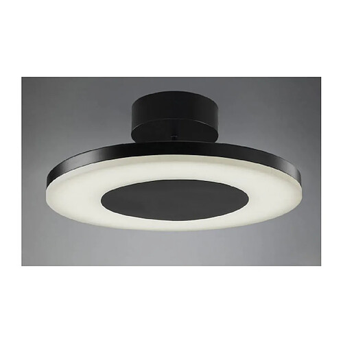 Luminaire Center Suspension, Discobolo LED 1800lm, noir mat/acrylique givré