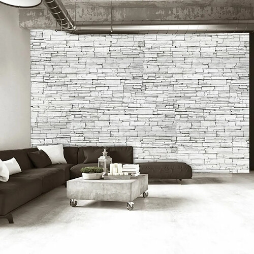 Paris Prix Papier Peint White Brick III 210 x 300 cm