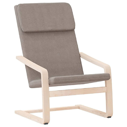 Maison Chic Chaise de relaxation | Fauteuil relax Taupe Tissu -GKD52756