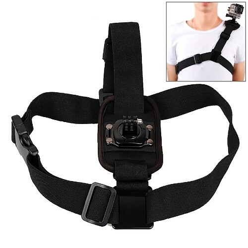 Wewoo Pour GoPro HERO4 Session / noir 43163 + / 36925 360 Degrés Rotary Special Sports Simple Épaule DV Poitrine Ceinture