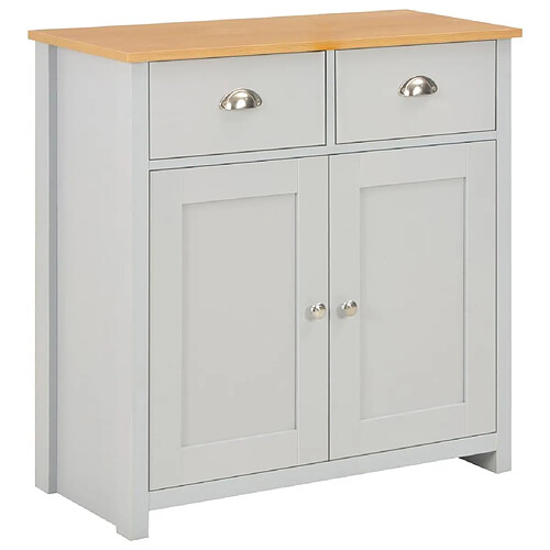 Helloshop26 Buffet bahut armoire console meuble de rangement gris 79 cm 4402263