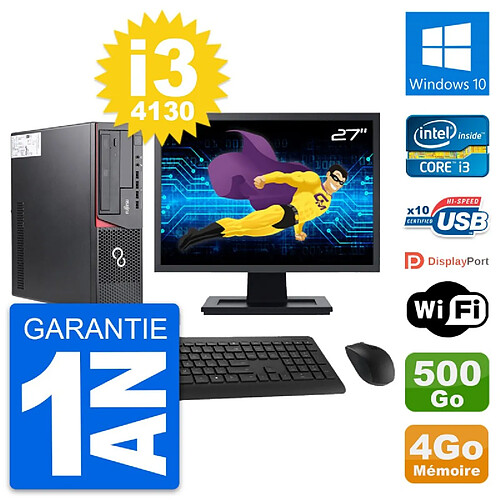 PC Fujitsu E720 DT Ecran 27" Intel i3-4130 RAM 4Go Disque 500Go Windows 10 Wifi · Occasion